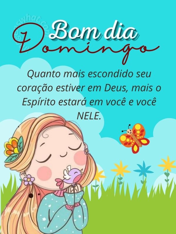 Bom dia Domingo Deus no coração