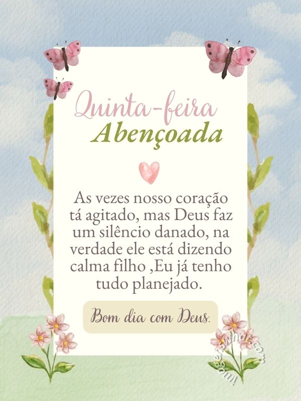 Mensagens de Bom dia Quinta-feira Abençoada