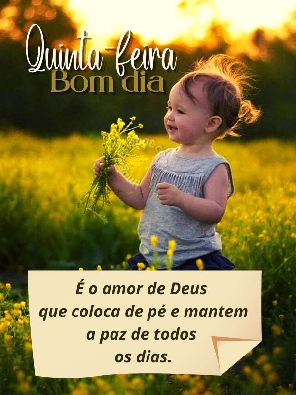 Bom dia quinta-feira com o amor de Deus