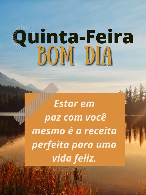 Estar em paz para ser feliz