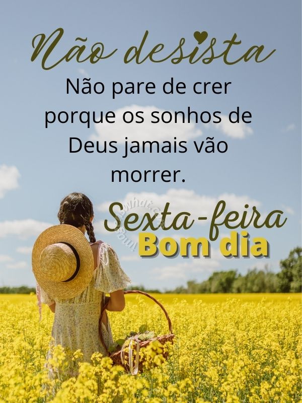 Bom dia Sexta-feira Deus tem o melhor para você