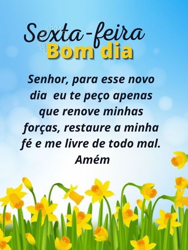 » Bom Dia Sexta-feira Abençoada! Imagens Com Mensagens De Esperança