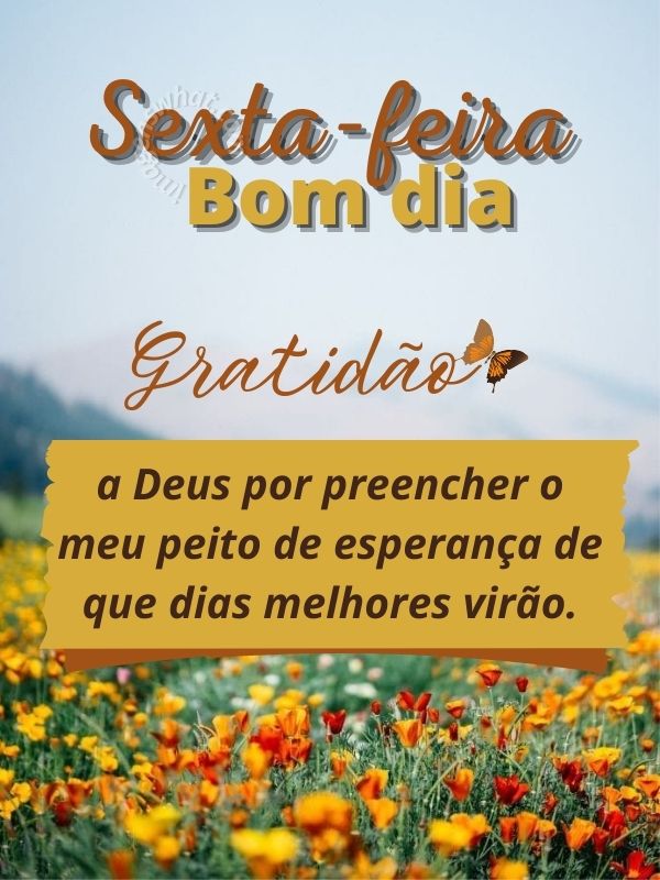 Bom dia sexta-feira com esperança em Deus