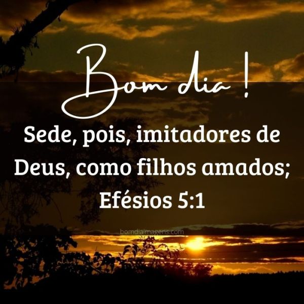 Bom dia, seja um imitador de Cristo.