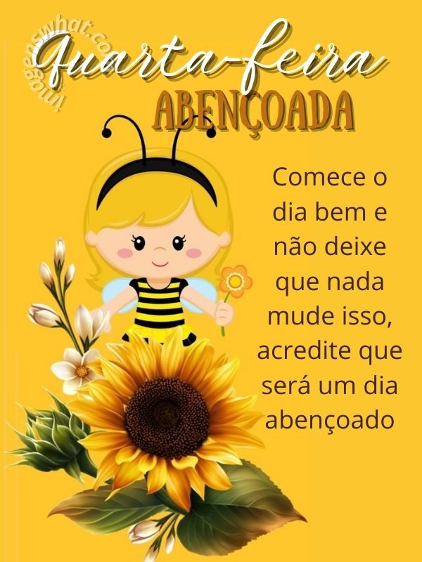 Bom dia quarta-feira com positividade 