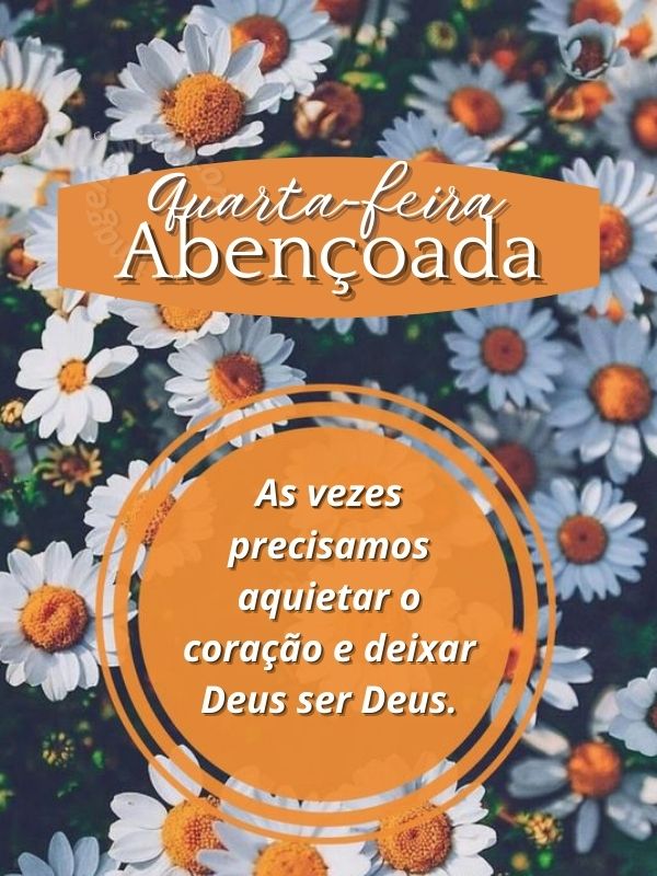 Bom dia quarta-feira Deixa Deus agir na sua vida