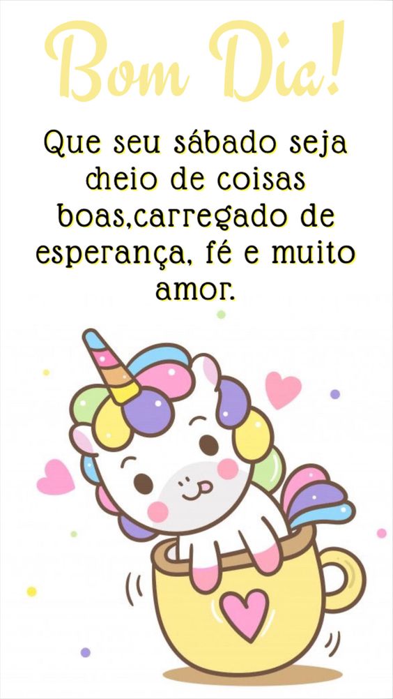 Muito amor, fé e esperança bom sábado.