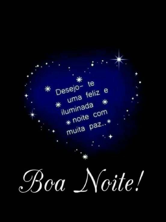 Uma boa noite, com muita paz.