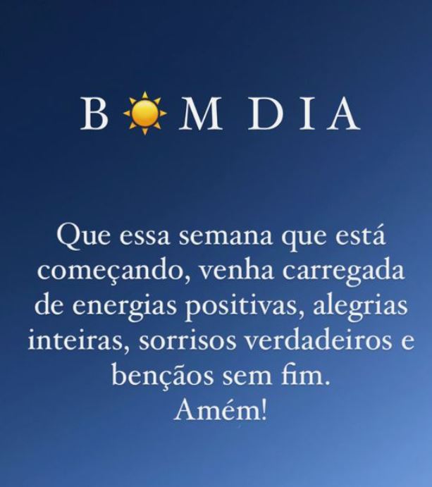 Bom dia semana começando