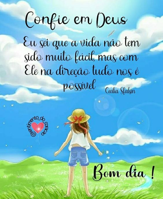 Confie em Deus bom dia