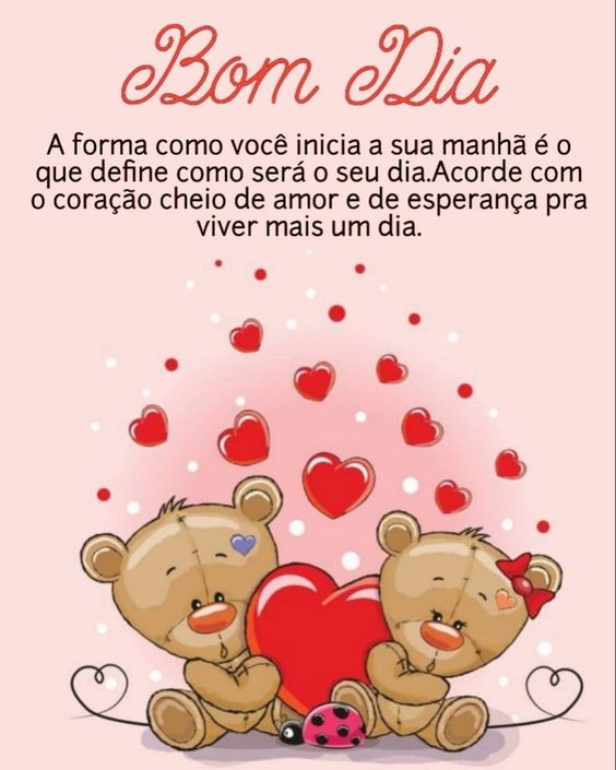 Bom dia com o coração de amor