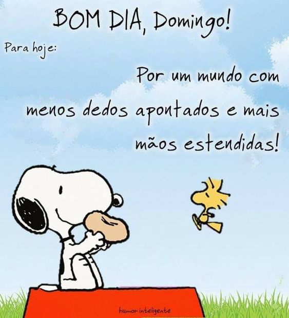 Bom dia domingo Snoopy  aproveite a mensagem feliz domingo abençoado