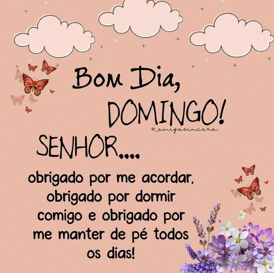 Domingo Senhor obrigado Senhor