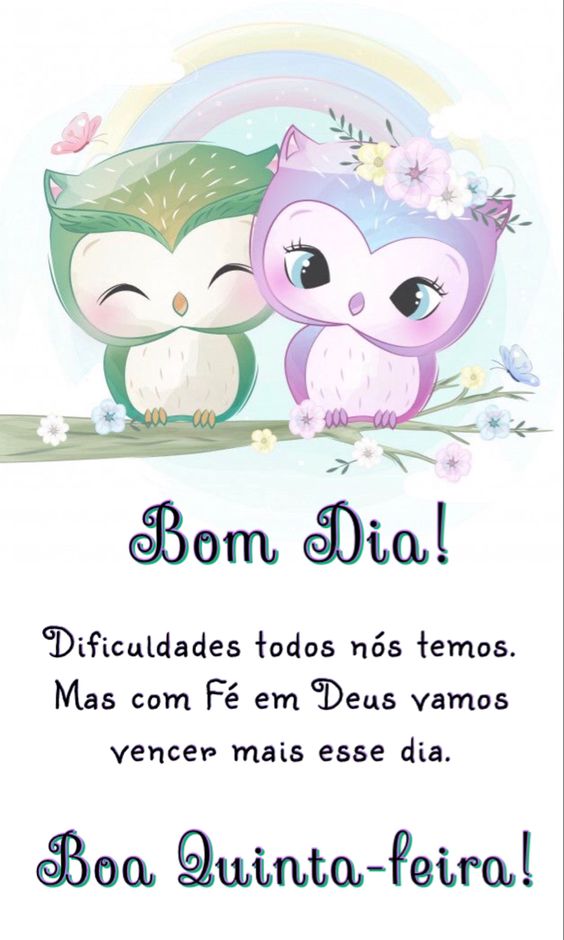 Bom dia boa Quinta-feira