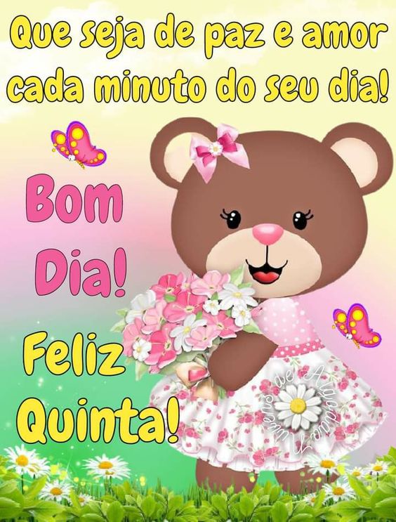 Bom dia Quinta-feira paz e amor