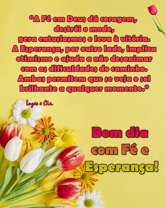 Bom dia com fé e esperança