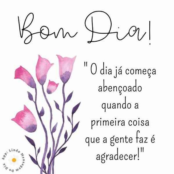 Bom dia com flores abençoado