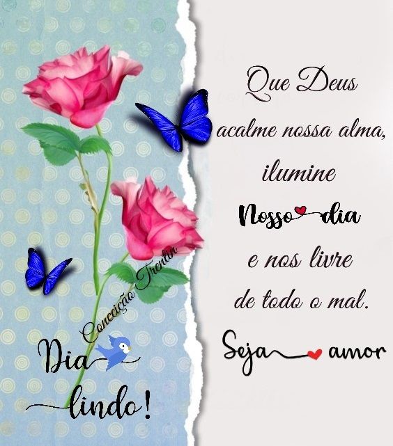 Bom dia com flores seja amor