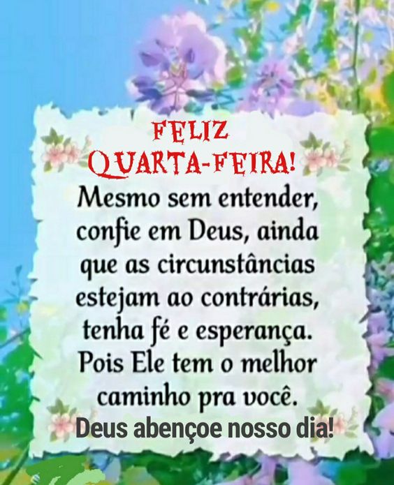 Quarta-feira confie em Deus