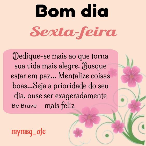 Bom dia sexta-feira mais feliz