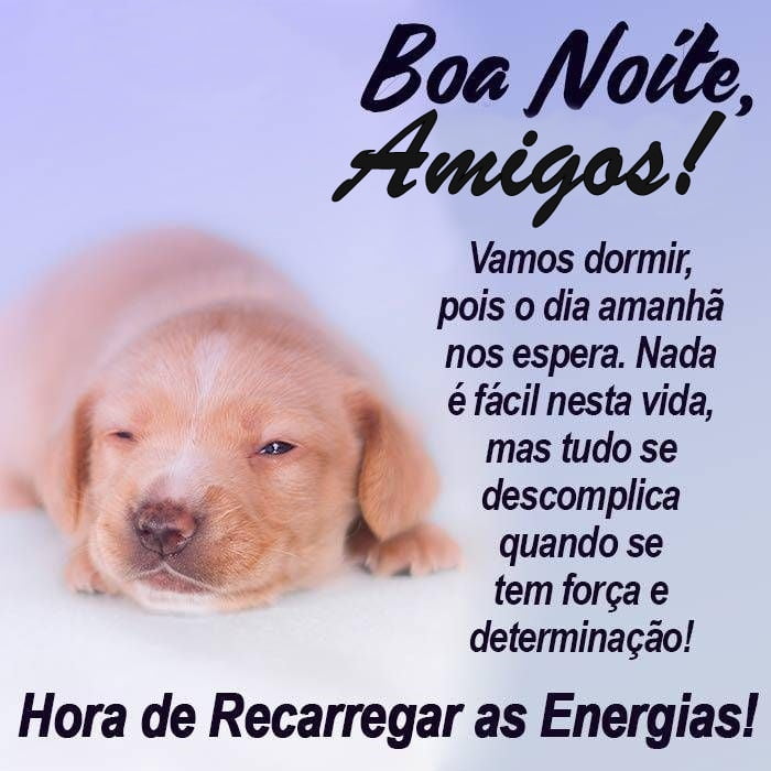 Boa noite amigos vamos dormir.