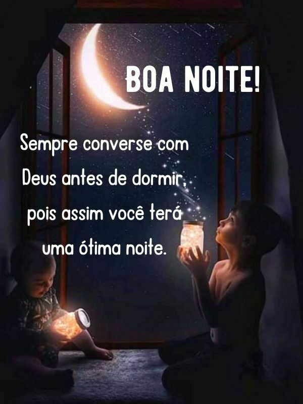 Boa noite com Deus conversando