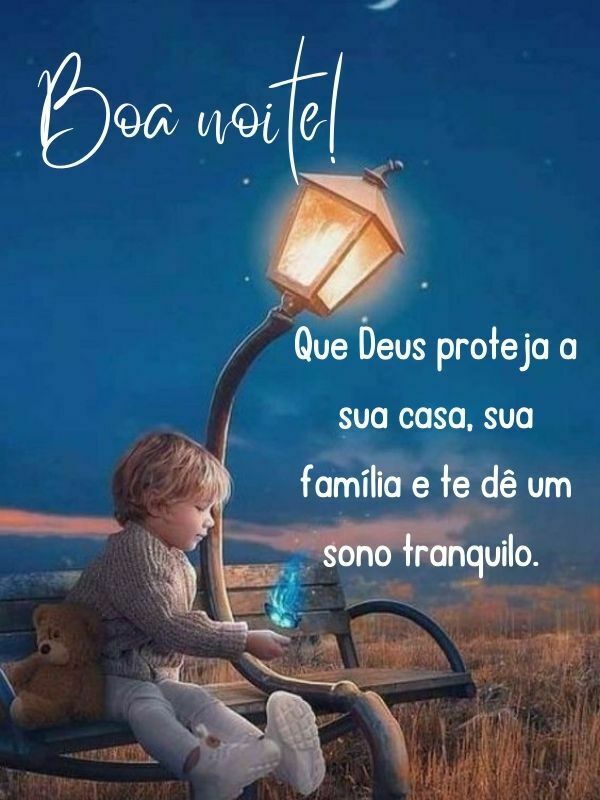 Boa noite com Deus coração