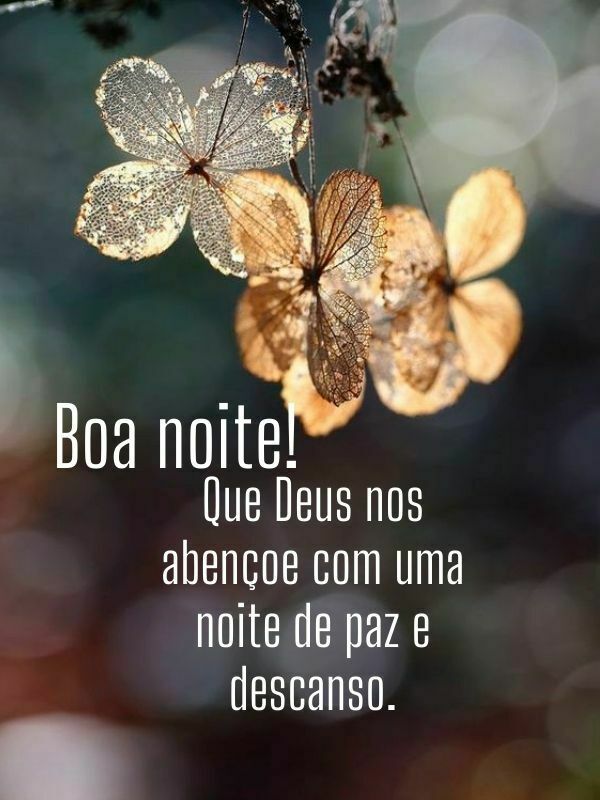 Boa noite com Deus de descanso