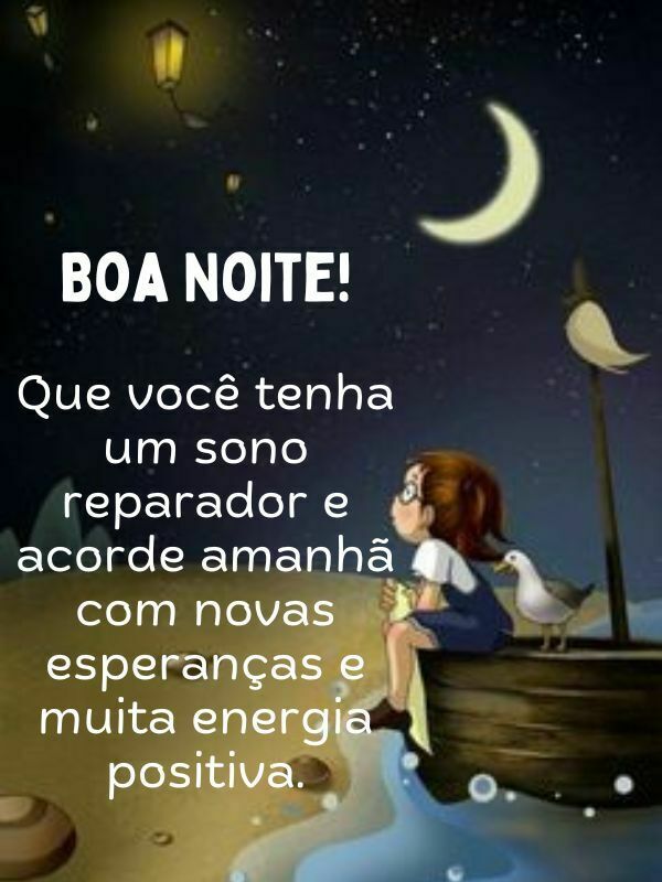 Boa noite com reflexão esperança