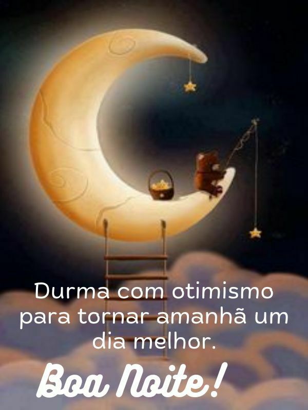 Boa noite com reflexão otimismo