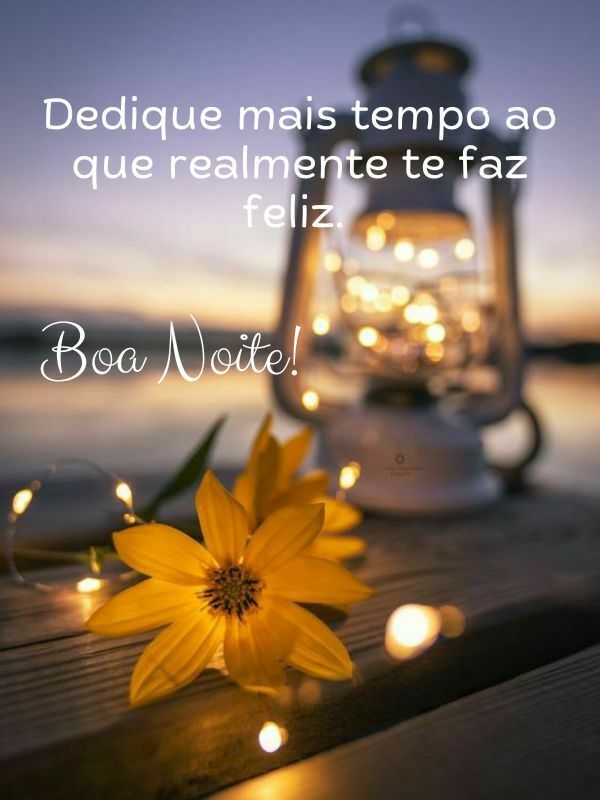 Boa noite com reflexão feliz