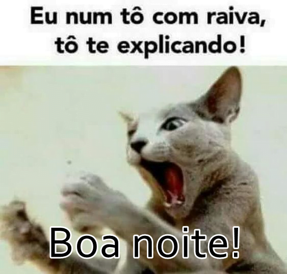 Boa noite eu num tô com raiva.