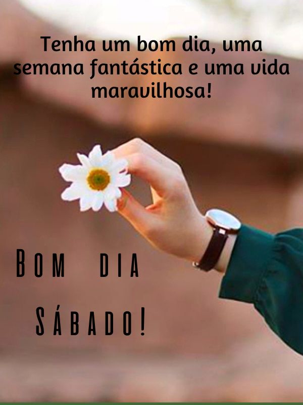 Bom dia sábado boa semana