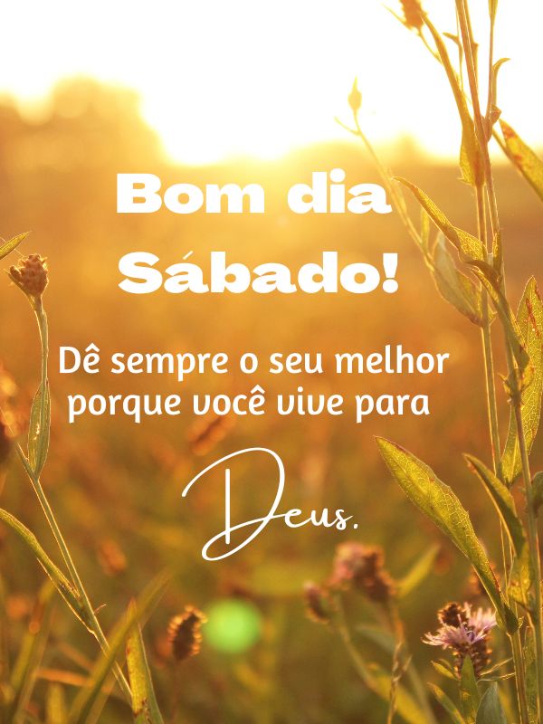 Bom dia sábado com Deus