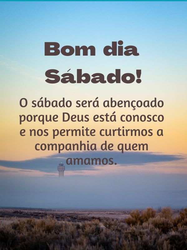 Bom dia sábado abençoador