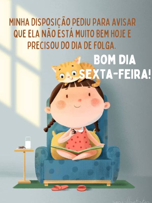 Bom dia sexta feira de disposição