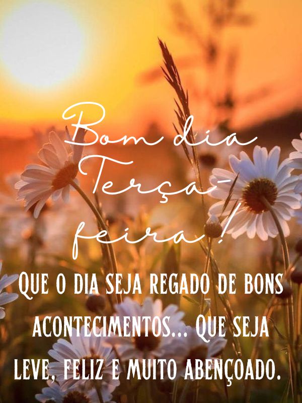 Bom dia terça-feira abençoada e feliz