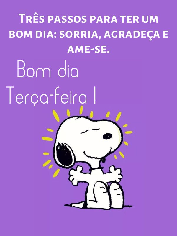 Imagens de bom dia terça-feira com Snoopy