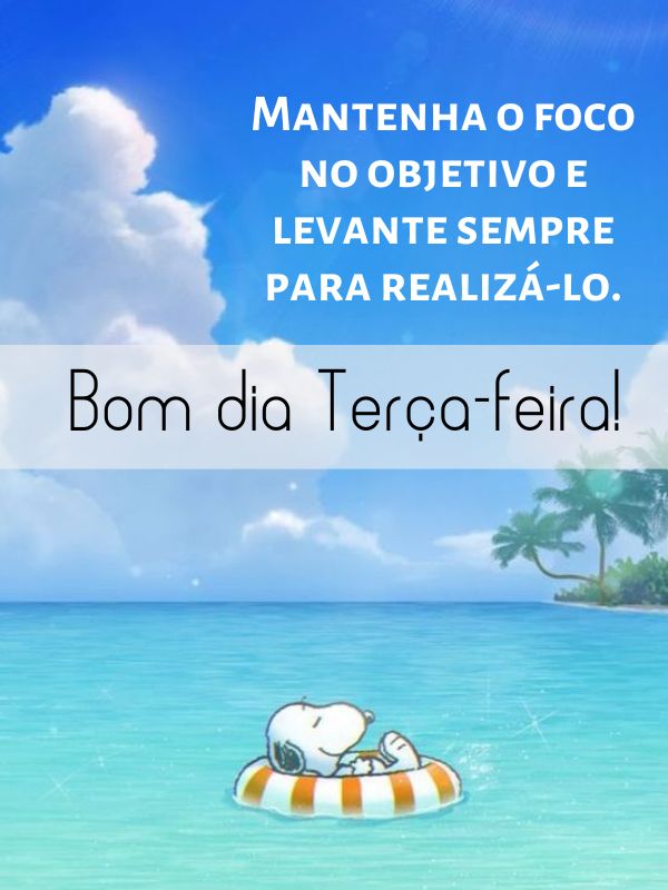 Bom dia terça-feira com o famoso Snoopy