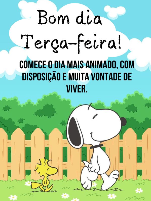 Comece o dia mais animado nessa terça-feira com Snoopy