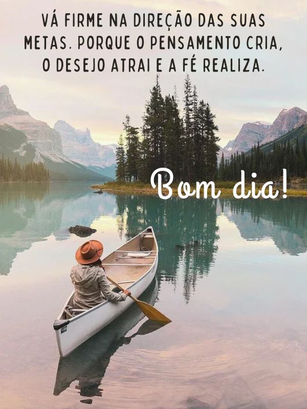 Bom dia motivacional fé realiza