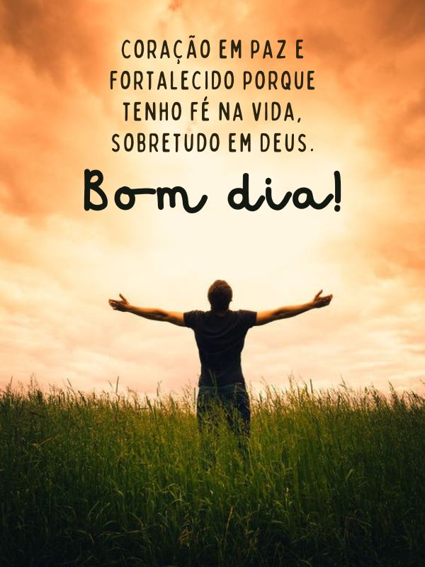 Bom dia motivacional de fortalecimento