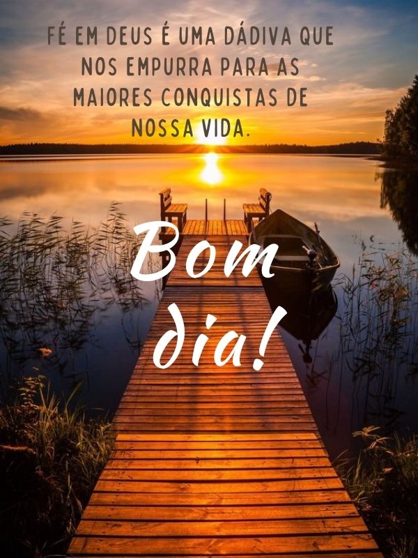 Bom dia motivacional de fé e dádivas