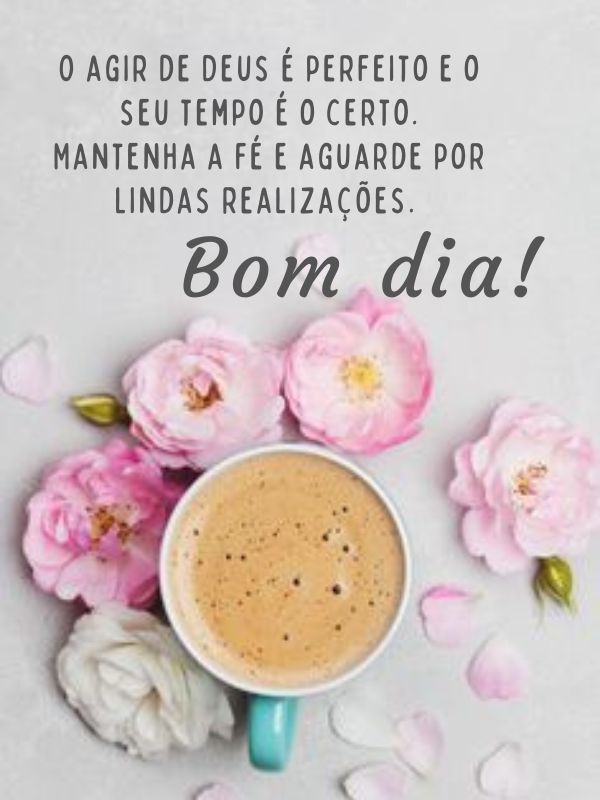 Bom dia motivacional tempo de fé