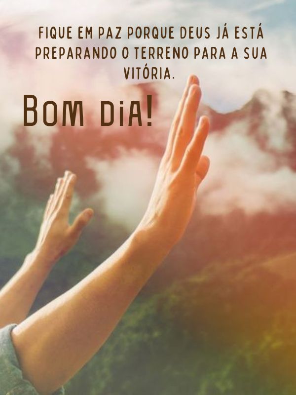 Bom dia motivacional de fé e paz