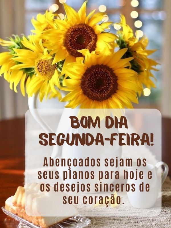 Bom dia segunda-feira abençoadade planos