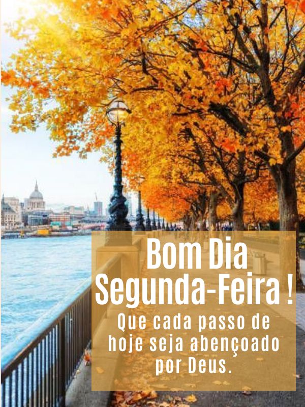 Bom dia segunda-feira abençoada por Deus cada passo