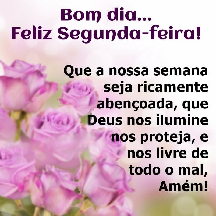 Bom dia segunda-feira Deus nos ilumine.