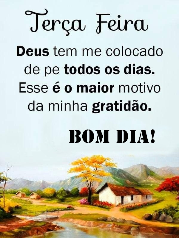 Bom dia terça-feira motivo da minha gratidão.