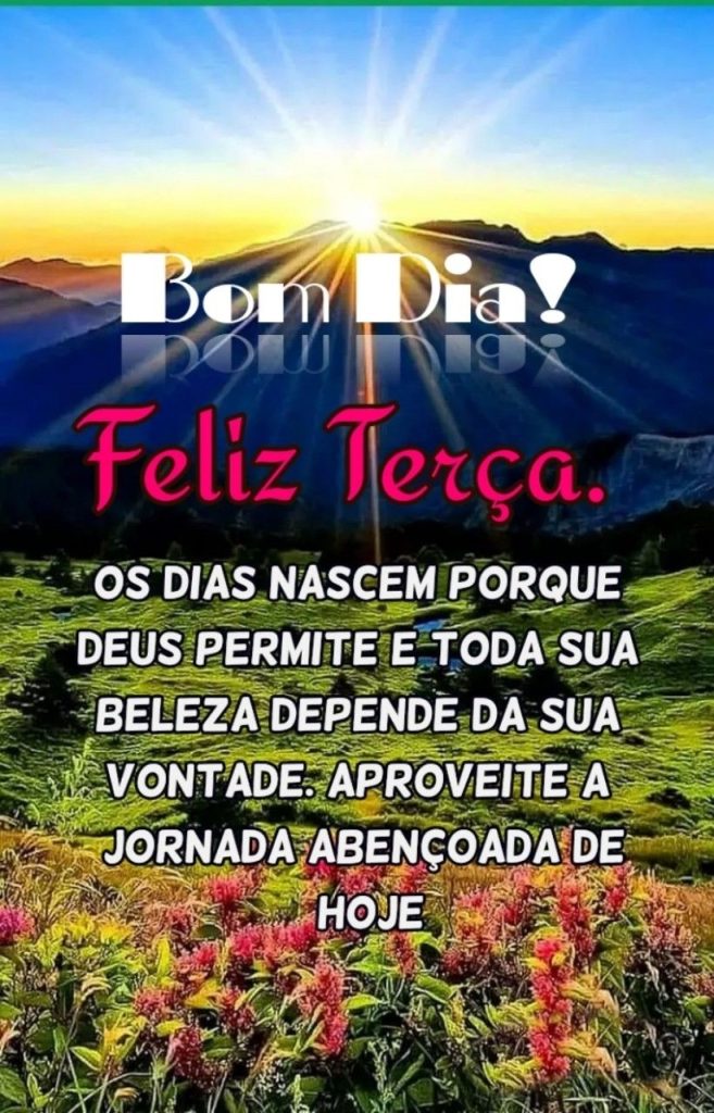 Feliz terça-feira os dias nascem porque Deus permite.